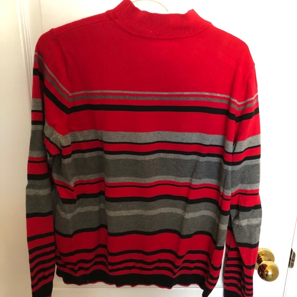 Northern Reflections Striped Sweater in Red - Picture 2 of 3